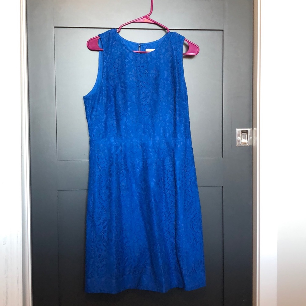 Royal Blue Jcrew lace dress